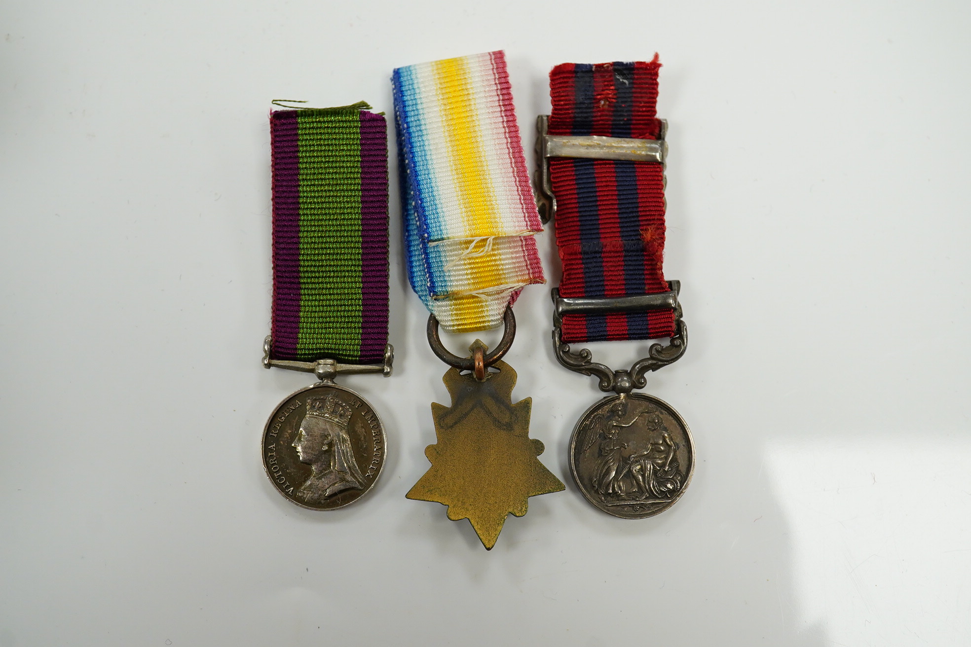 A group of Victorian miniature campaign medals. Condition - fair